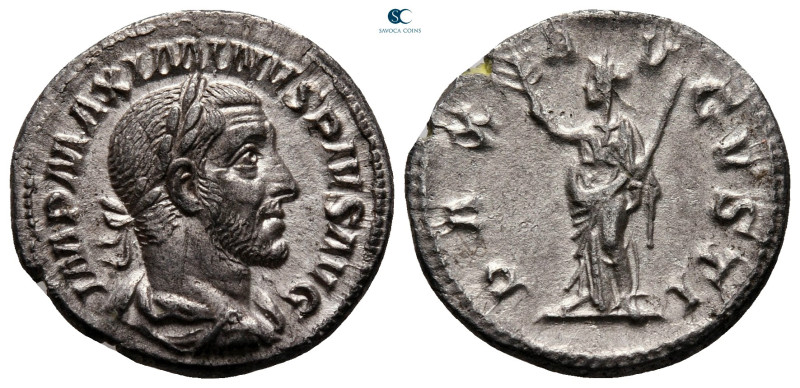 Maximinus I Thrax AD 235-238. Rome
Denarius AR

19 mm, 2,74 g

IMP MAXIMINV...