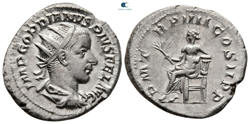 Gordian III AD 238-244. Rome
Antoninianus AR

23 mm, 4,73 g

IMP GORDIANVS ...