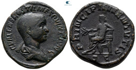 Hostilian, as Caesar AD 250-251. Rome. Sestertius Æ