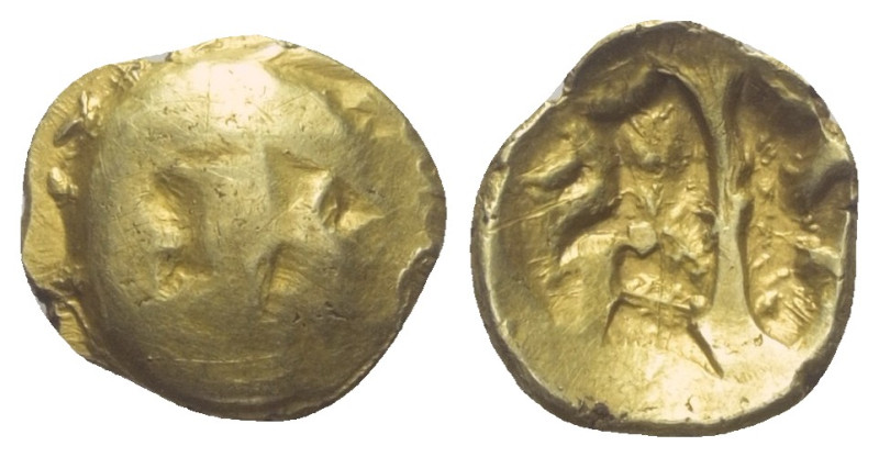 Britannien. Corieltavi.

 Viertelstater (Gold). Ca. 50 - 40 v. Chr.
Vs: Stili...