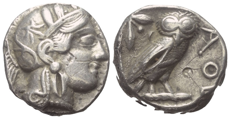 Attika. Athen.

 Tetradrachme (Silber). Ca. 454 - 404 v. Chr.
Vs: Kopf der At...