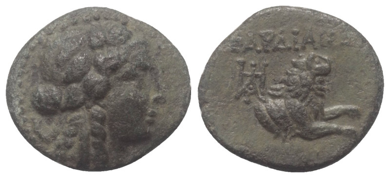 Lydien. Sardeis.

 Bronze. 2. - 1. Jhdt. v. Chr.
Vs: Kopf des Dionysos mit Ef...