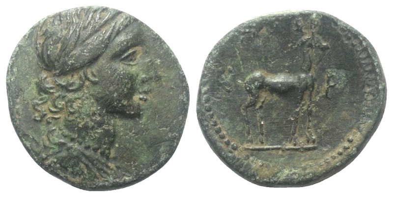 Lykien. Lykischer Bund.

 Bronze. Ca. 27 - 23 v. Chr. Tlos und Kragos.
Vs: Bü...