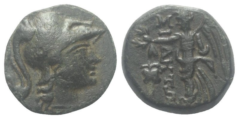 Pamphylien. Side.

 Bronze. 2. Jhdt. v. Chr.
Vs: Kopf der Athena mit korinthi...