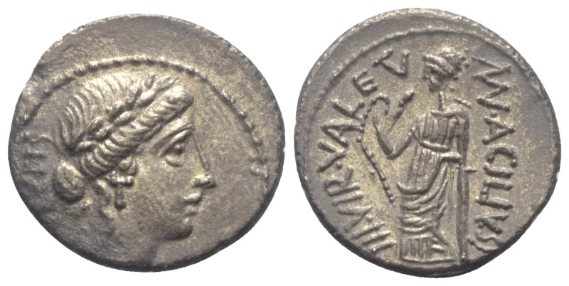 Mn. Acilius Glabrio.

 Denar (Silber). 49 v. Chr. Rom.
Vs: SALVTIS. Kopf der ...