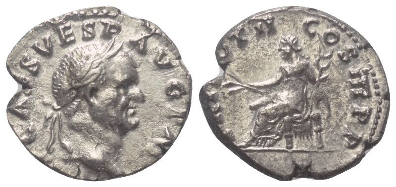 Vespasianus (69 - 79 n. Chr.).

 Denar (Silber). 70 - 72 n. Chr. Rom.
Vs: IMP...