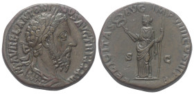 Marcus Aurelius (161 - 180 n. Chr.).

 Sesterz (Bronze). 178 - 179 n. Chr. Rom.
Vs: M AVREL ANTONINVS AVG TR P XXXIII. Büste mit Lorbeerkranz und P...
