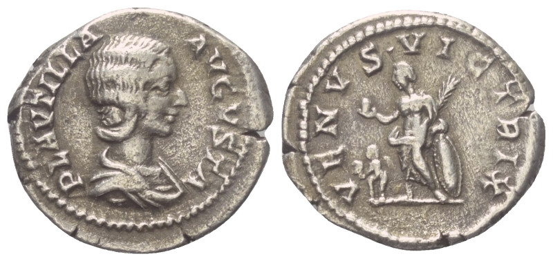 Plautilla (gest. 211 n. Chr.).

 Denar (Silber). 202 - 205 n. Chr. Rom.
Vs: P...