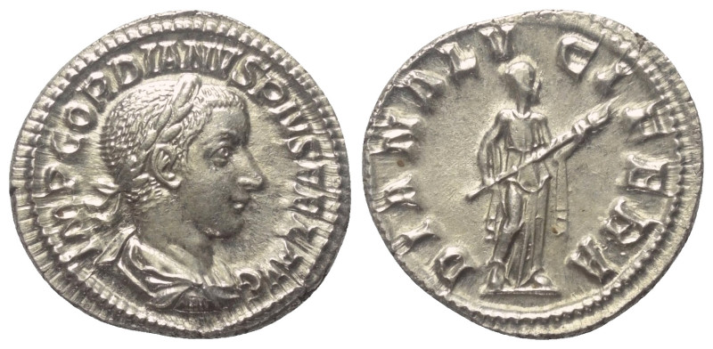 Gordianus III. (238 - 244 n. Chr.).

 Denar (Silber). 241 n. Chr. Rom.
Vs: IM...