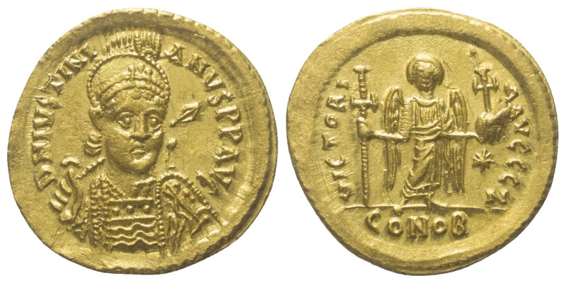 Iustinianus I. (527 - 565 n. Chr.).

 Solidus (Gold). 527 - 538 n. Chr. Consta...