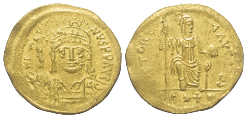 Iustinus II. (565 - 578 n. Chr.).

 Leichter Solidus zu 22 Siliquen (Gold). 56...