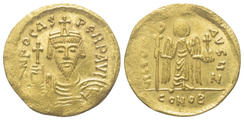 Phocas (602 - 610 n. Chr.).

 Solidus (Gold). 607 - 609 n. Chr. Constantinopol...