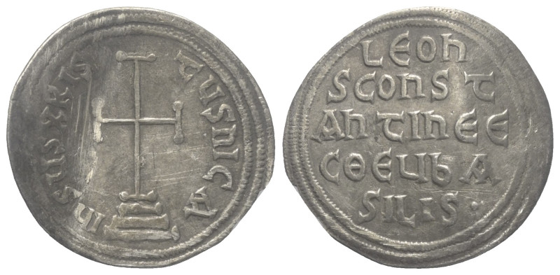 Leo IV. der Khazar (775 - 780 n. Chr.).

 Miliaresion (Silber). 775 - 780 n. C...