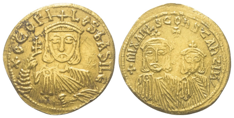 Theophilus (829 - 842 n. Chr.).

 Solidus (Gold). 830 - 840 n. Chr. Constantin...