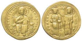 Romanus III. Argyrus (1028 - 1034 n. Chr.).

 Histamenon nomisma (Gold). 1028 - 1034 n. Chr. Constantinopolis.
Vs: Segnender Christus mit Evangelia...