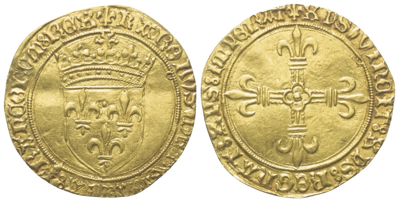 Frankreich. Königreich. Karl VIII. (1483 - 1498).

 Ecu d'or au soleil (Gold)....