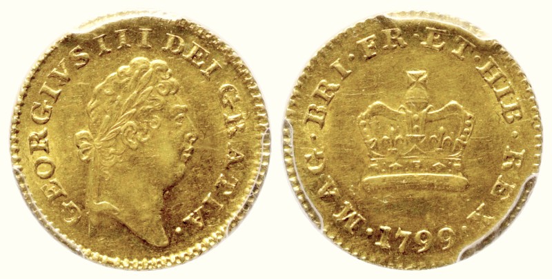 Großbritannien. Königreich. Georg III. (1760 - 1820).

1/3 Guinea (Gold). 1799...
