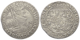 Polen. Königreich. Sigismund III. Wasa (1587 - 1632).

 Ort (Silber). 1621. Bromberg (Bydgoszcz).
Kronprägung.
Vs: Bekröntes, geharnischtes Brustb...