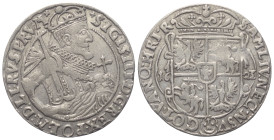 Polen. Königreich. Sigismund III. Wasa (1587 - 1632).

 Ort (Silber). 1623. Bromberg (Bydgoszcz).
Kronprägung.
Vs: Bekröntes, geharnischtes Brustb...