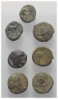 Griechische Münzen - Lots.


Unter anderem: Mytilene (Lesbos) / Magnesia / Milet (Ionien).

Lot (7 Stück): Bronze; ca. 4. - 2. Jhdt. v. Chr.

F...
