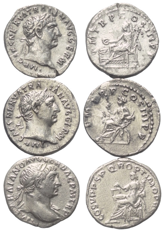Römische Münzen - Lots. Kaiserzeit.


Lot (3 Stück, Silber): Traianus Denare ...