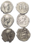 Römische Münzen - Lots. Kaiserzeit.


Lot (3 Stück, Silber): Hadrianus Denare (117 - 138 n. Chr.).

Sehr schön, ein Stück fast sehr schön.

Ver...