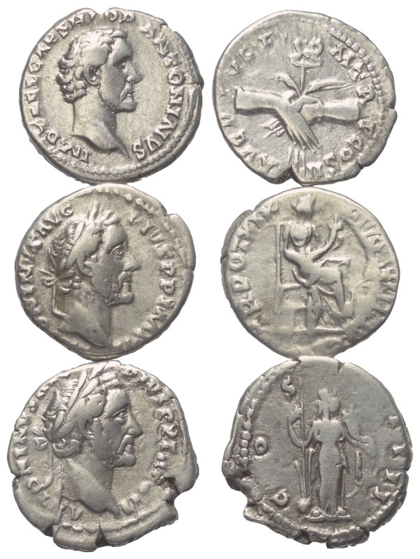 Römische Münzen - Lots. Kaiserzeit.


Lot (3 Stück, Silber): Denare des Anton...