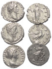 Römische Münzen - Lots. Kaiserzeit.


Lot (3 Stück, Silber): Denare des Antoninus Pius (138 - 161 n. Chr.) (2x) und der Faustina II. (gest. 176 n. ...