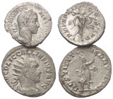 Römische Münzen - Lots. Kaiserzeit.


Lot (2 Stück, Silber): Denar des Severus Alexander (222 - 235 n. Chr.) und Antoninian des Gallienus (253 - 26...