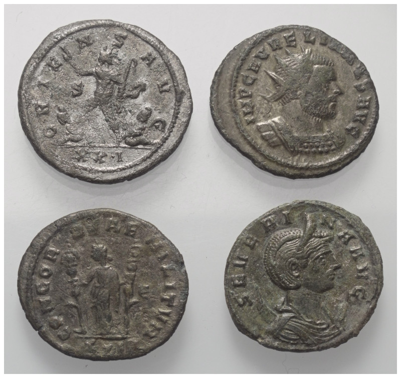 Römische Münzen - Lots. Kaiserzeit.


Lot (4 Stück): Antoniniane.
Aurelianus...