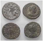 Römische Münzen - Lots. Kaiserzeit.


Lot (4 Stück): Antoniniane.
Aurelianus (270 - 275 n. Chr.) (2x).
Severina (Kaiserin 270 - 275 n. Chr.) (2x)...