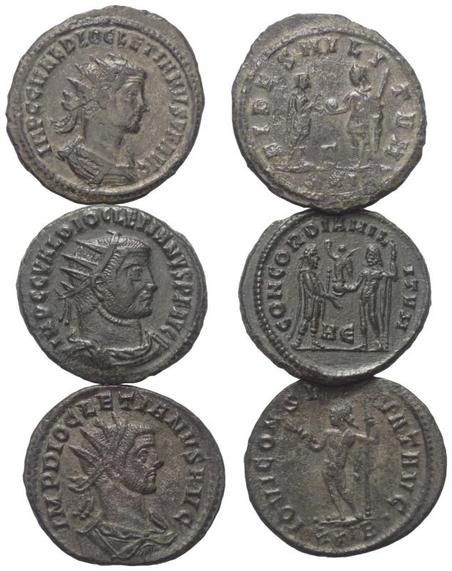 Römische Münzen - Lots. Kaiserzeit.


Lot (3 Stück): Antoniniane des Diocleti...