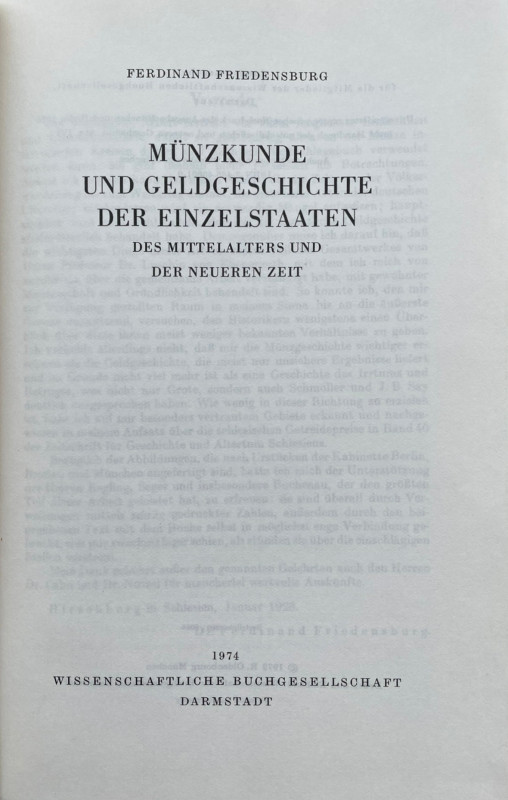 Monographien. Allgemeine Numismatik. Friedensburg, F.


Münzkunde und Geldges...