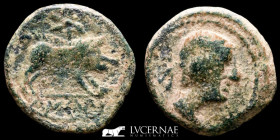 Hispania Bronze Quadrans 3.23 g., 17 mm. Castulo 180-150 B.C. gVF