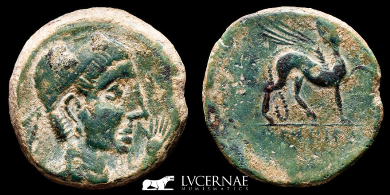 Castulo, Ancient Hispania Bronze As 13.82 g. 26 mm. Linares 180 - 150 B.C. gVF
...