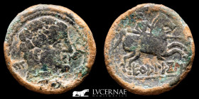 Ecualacos - Ancient Hispania Bronze As 12,35 g., 25 mm. Soria 150-100 B.C. GVF