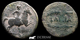 Hispania bronze Semis 8.39 g, 28 mm Laelia (Olivares, Sevilla) 50-20 B.C. gVF