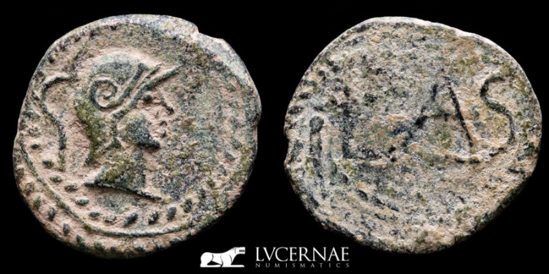 Lastigi Bronze Semis 3,89 g. 19 mm. Aznalcollar, Sevilla 2nd century B.C. EF
An...
