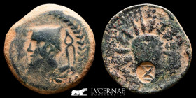 Hispania bronze As 12.65 g. 26 mm. Malaca II century B.C. Good very fine