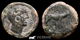 Sisapo Bronze As 16,11., 28 mm. Almadén, Ciudad Real 50-20 B.C. VF