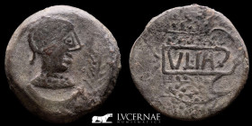 Ulia Bronze As 25.23 g., 32 mm. Hispania 50 BC Good very fine