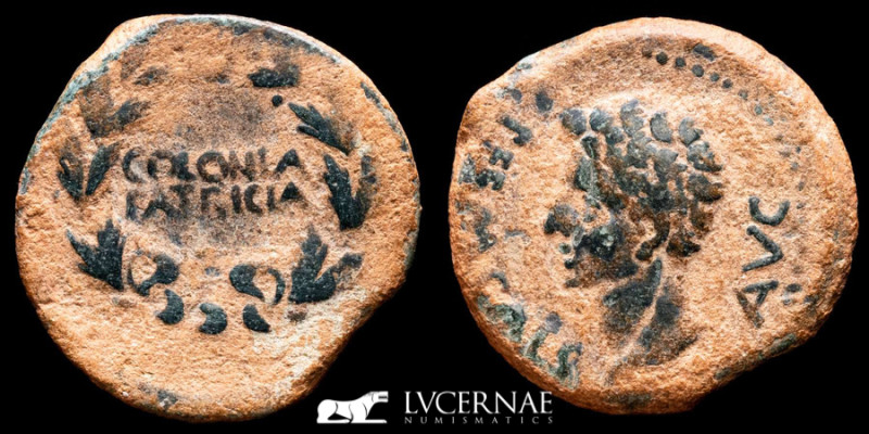 Augustus Bronze As 10,95 g. 26 mm. Cordoba 27 BC-14 AD Good very fine (MBC)
Rom...