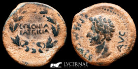 Augustus Bronze As 10,95 g. 26 mm. Cordoba 27 BC-14 AD Good very fine (MBC)