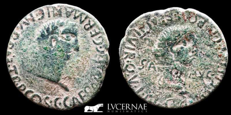 Caligula Bronze As 9.41 g. 27 mm. Cartagonova 37-41 A.D. Good very fine
Roman E...