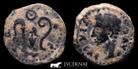 Colonia Patrica bronze Quadrans 2.83 g. 17 mm. Hispania 27 BC.-14 AD. Good very fine (MBC)