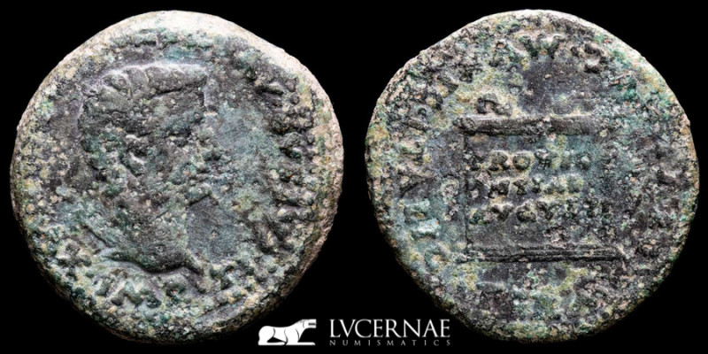 Tiberius Bronze As 13.78 g. 29 mm. Italica (Sevilla) 14-37 AD Good very fine
Ro...