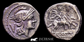 Anonymous Silver Quinarius (V) 2,08 g. 16 mm. Rome 211 BC nEF