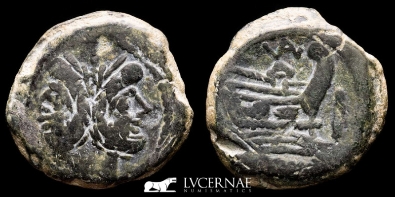 Janus, Valerius Bronze As 34,50 g, 34 mm Rome 169-158 B.C. Good very fine
Roman...