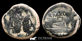 Roman Republic - Q. Marcius Libo Bronze Æ As 29,30 g, 33 mm Rome 148 BC Good fine