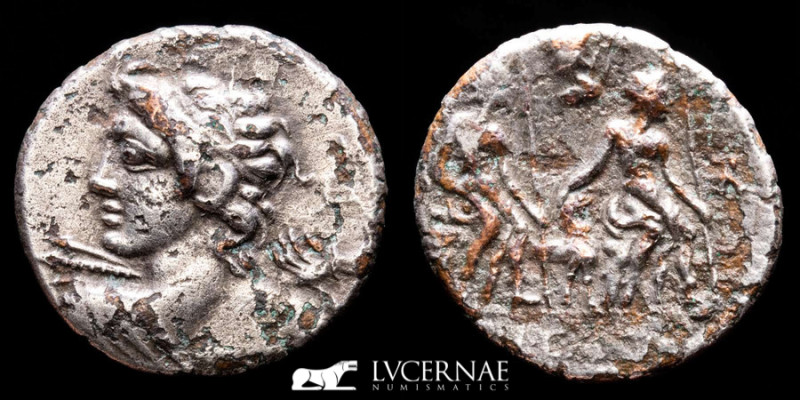 L. Caesius. Silvered Fouree denarius 3,16 g., 19 mm. Rome 112-111 GVF
Roman Rep...